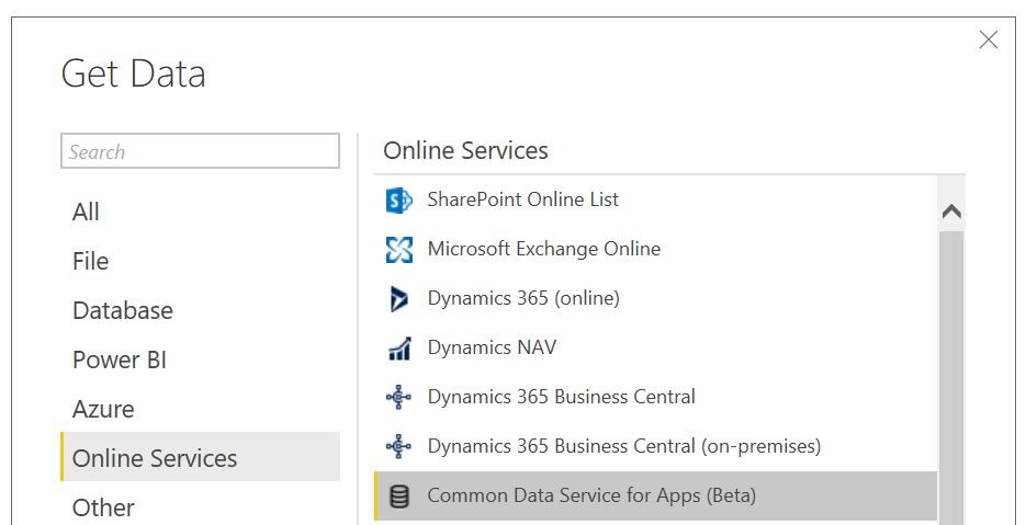 Common Data Service for Apps en Power BI
