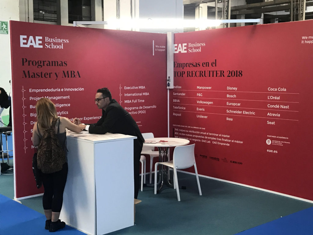 Stand de EAE Business School en el BizBarcelona 2019