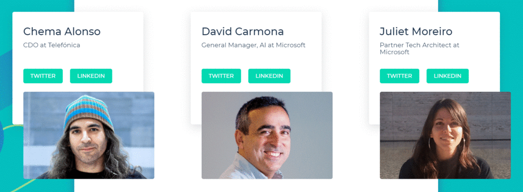 Algunos de los speakers del evento