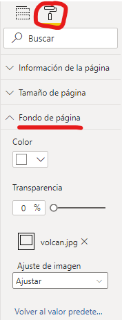 Incluir una imagen como fondo del informe