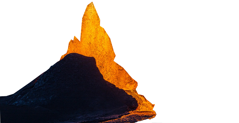 imagen del volcán recortada